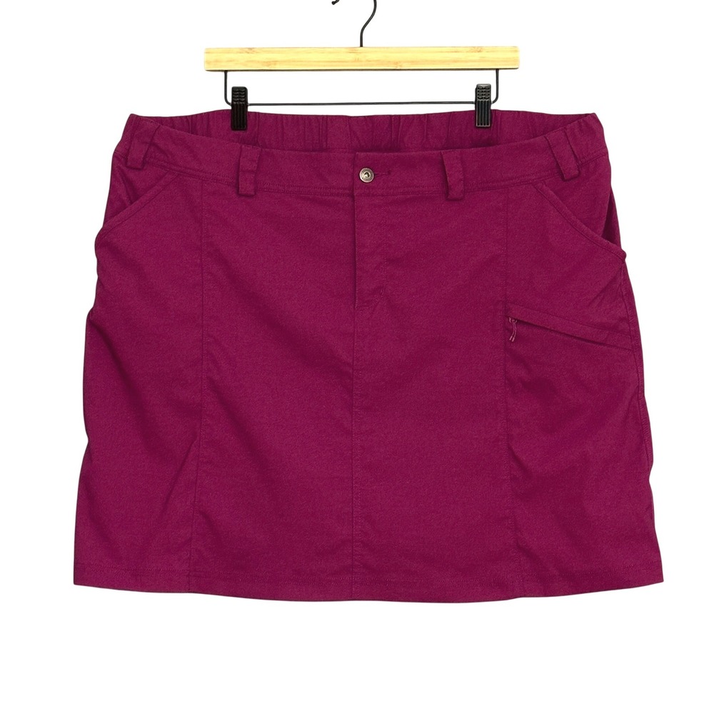 Duluth Trading Womens 22W Magenta Dry on the Fly Skort Hiking Outdoors Utility